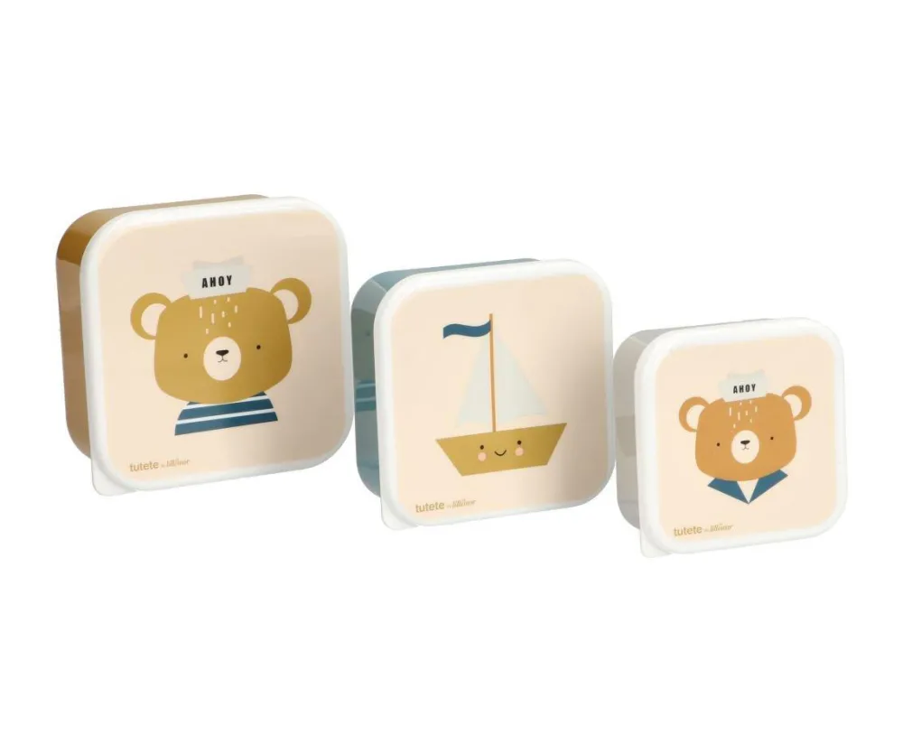 Tutete 3 Cajas Almuerzo Simon Bear* Cajas De Almuerzo Infantil·Sin Compartimentos