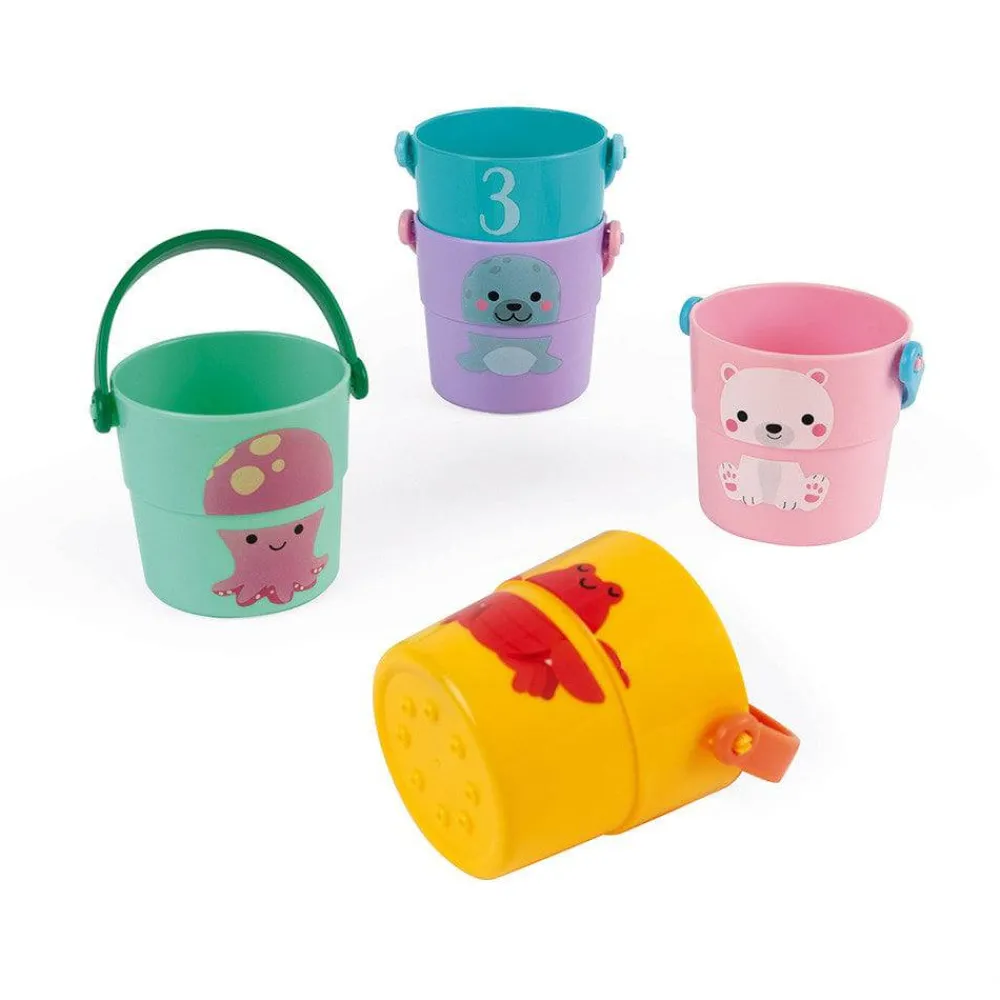 Janod 5 Cubos de Actividades*Niños Juguetes De Piscina|Juguetes De Piscina