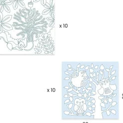 Djeco 10 dibujos para colorear + 10 juegos sorpresa Bosque ·*Niños Juguetes Y Juegos Motricidad Fina