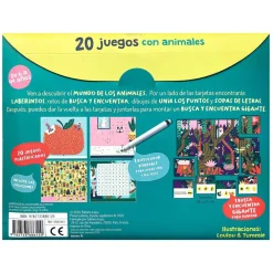 Auzou 20 Juegos de animales*Niños Libros Busca Y Encuentra|Libros Pasatiempos Para Niños Y Niñas
