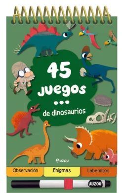 Auzou 45 juegos de Dinosaurios*Niños Libros Busca Y Encuentra|Libros Pasatiempos Para Niños Y Niñas