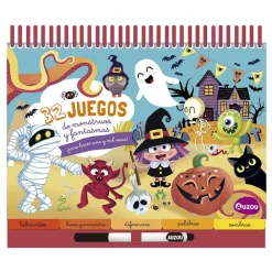 Auzou 32 juegos de monstruos y fantasmas*Niños Libros Busca Y Encuentra|Libros Pasatiempos Para Niños Y Niñas