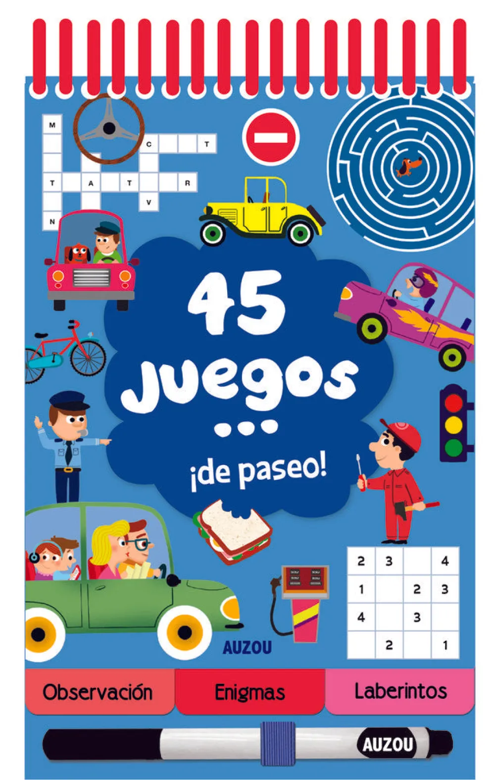 Auzou 45 juegos ¡de Paseo!*Niños Libros Busca Y Encuentra|Libros Pasatiempos Para Niños Y Niñas