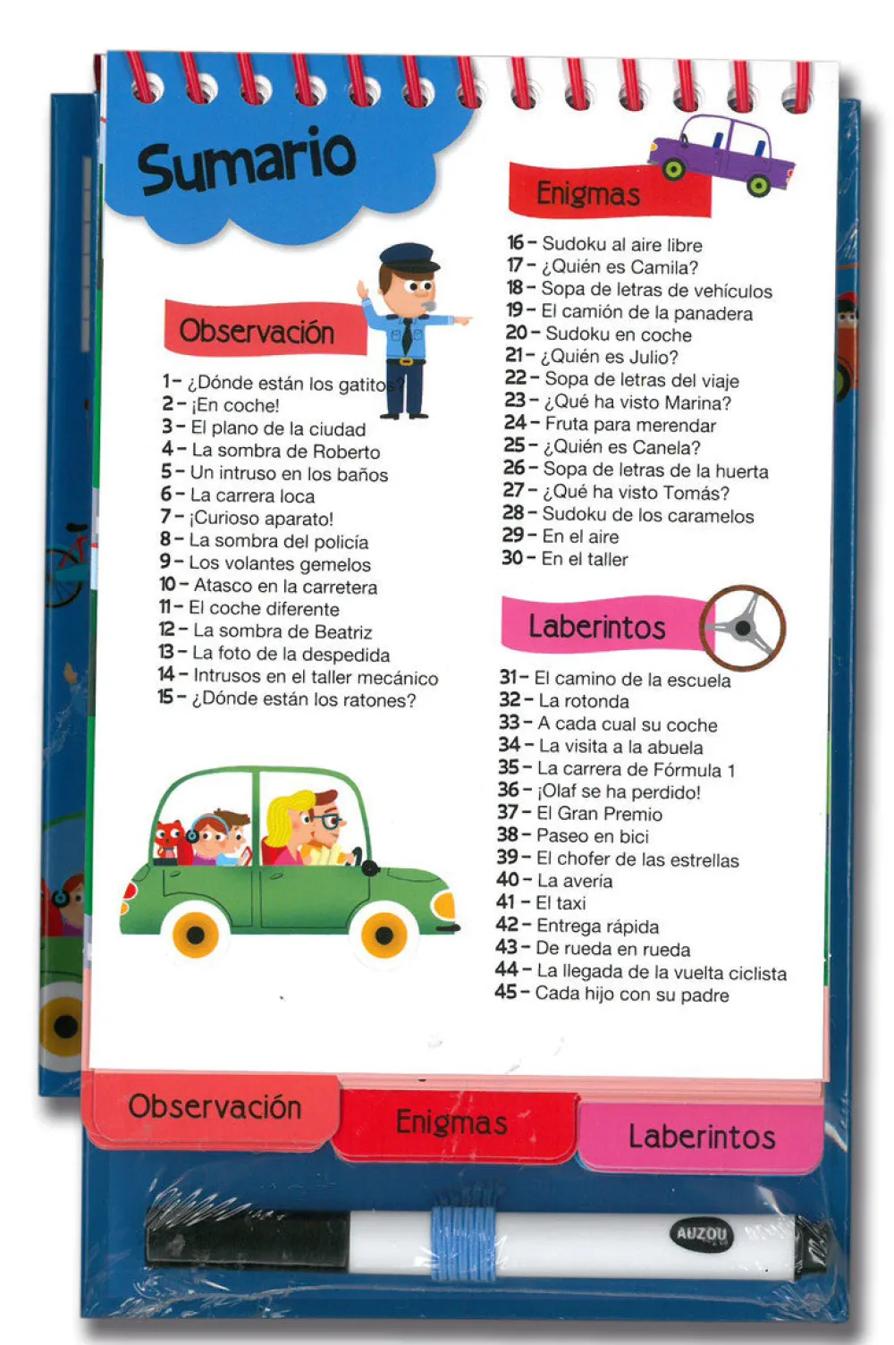 Auzou 45 juegos ¡de Paseo!*Niños Libros Busca Y Encuentra|Libros Pasatiempos Para Niños Y Niñas