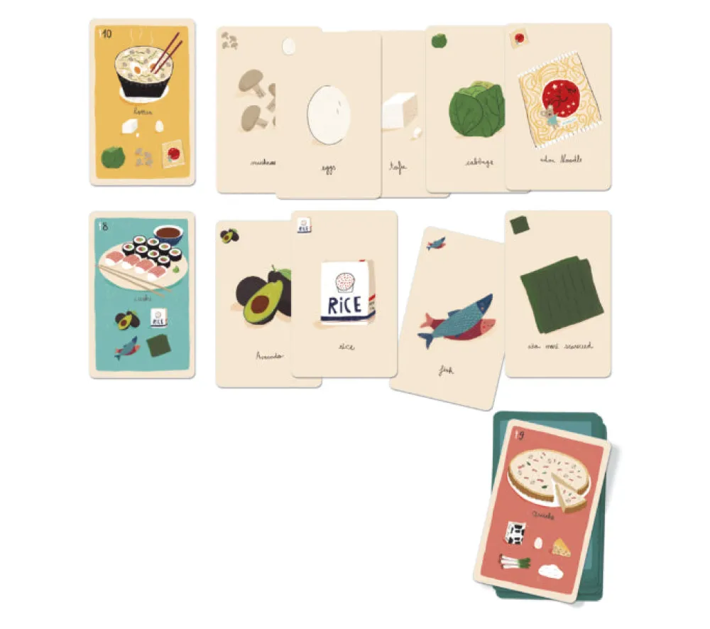Londji À la cuisine Card Game·*Niños Juegos De Mesa Competitivos|Juegos De Tablero