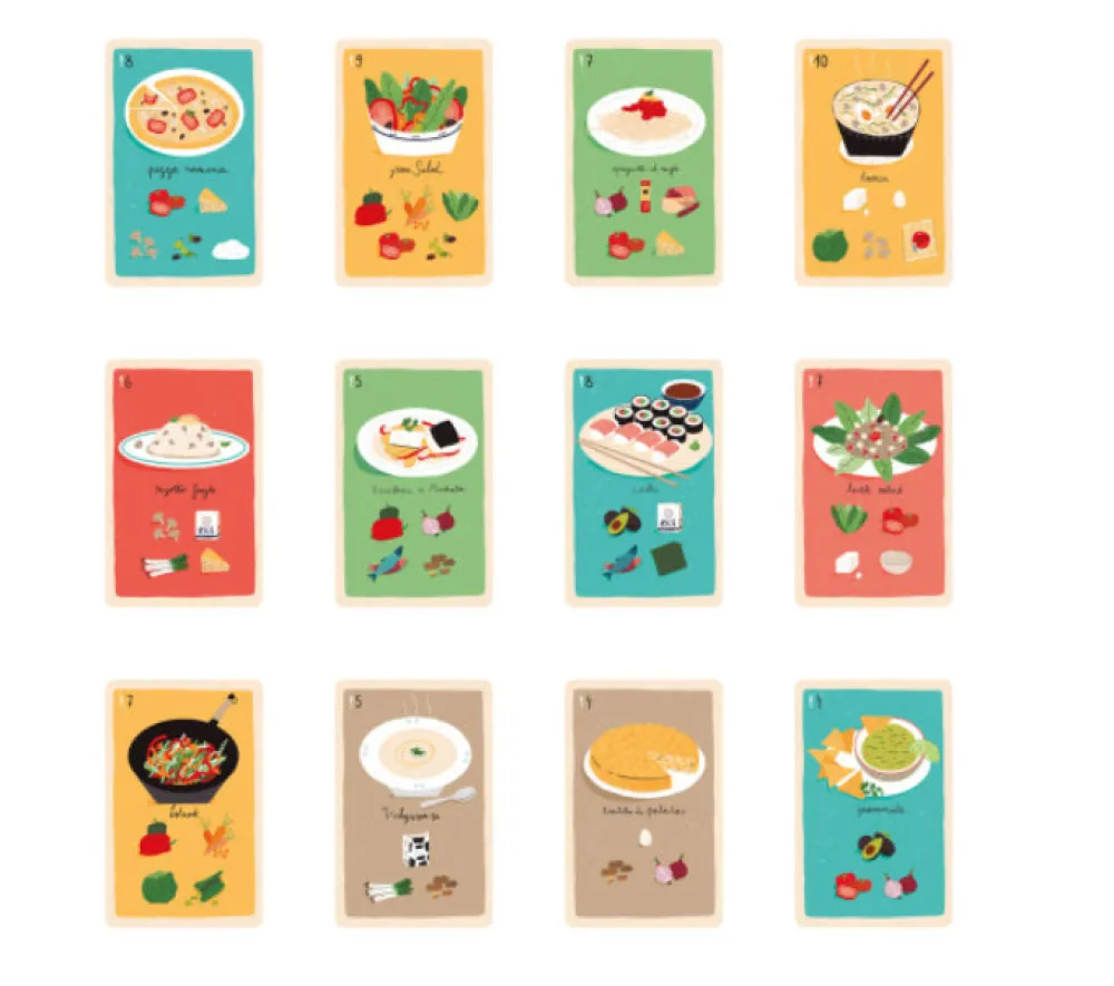 Londji À la cuisine Card Game·*Niños Juegos De Mesa Competitivos|Juegos De Tablero