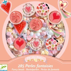 Djeco Abalorios Corazones ·*Niños Kit De Manualidades|Juguetes De Madera Para Niños
