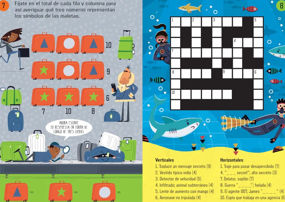 Usborne Actividades variadas de espías*Niños Libros Pasatiempos Para Niños Y Niñas
