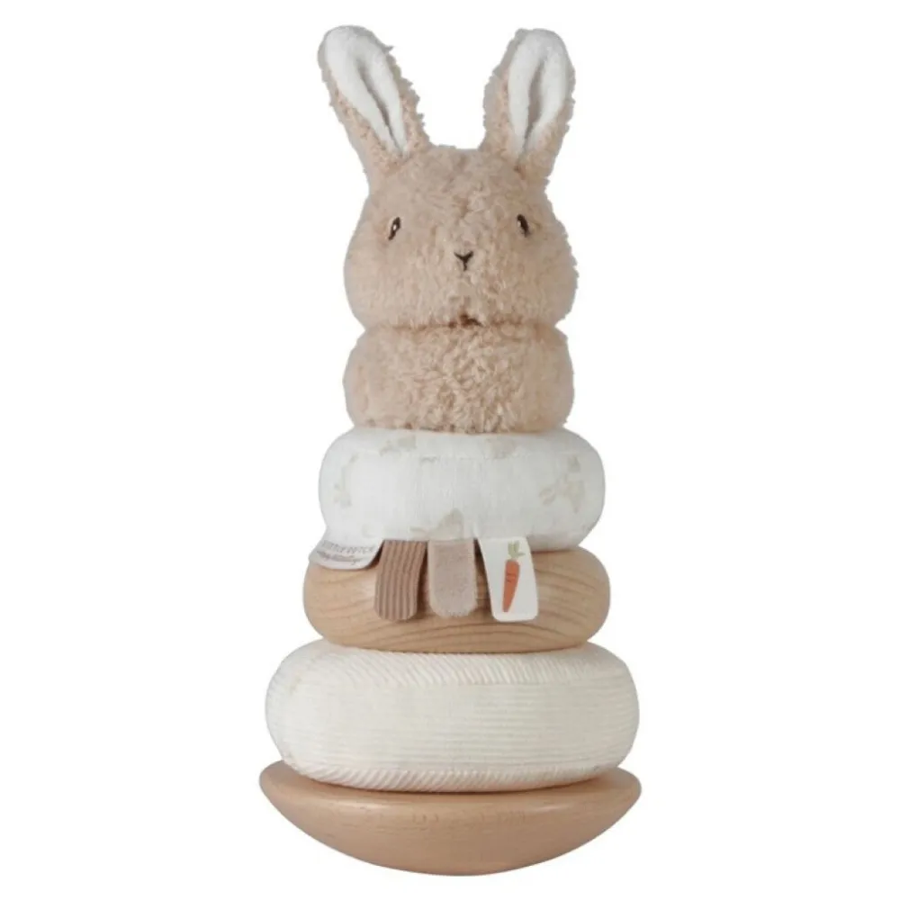 Little Dutch Anillos Apilables blanditos Baby Bunny ·*Niños Juguetes Waldorf|Juguetes Montessori