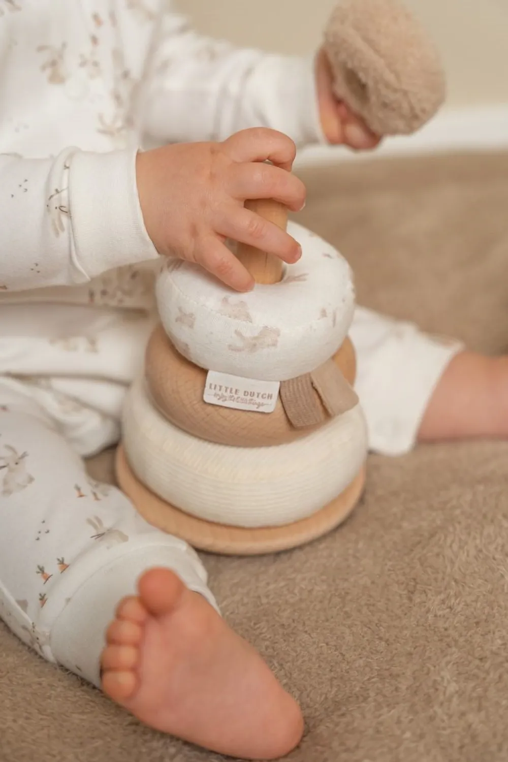 Little Dutch Anillos Apilables blanditos Baby Bunny ·*Niños Juguetes Waldorf|Juguetes Montessori