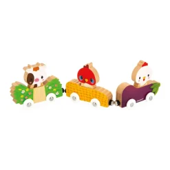Janod Animales magnéticos de la granja ·*Niños Juguetes Waldorf|Juguetes Montessori