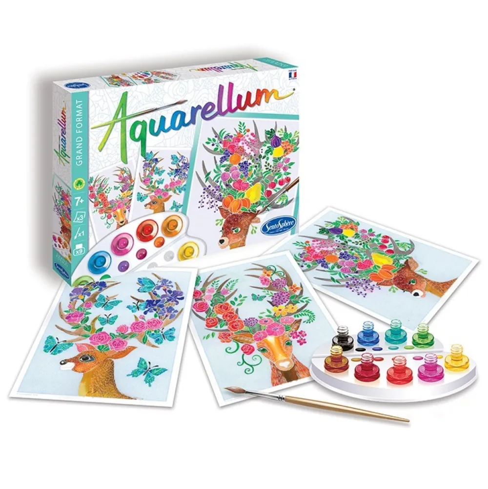 Sentosphère Aquarellum Cervatillos*Niños Kit De Manualidades