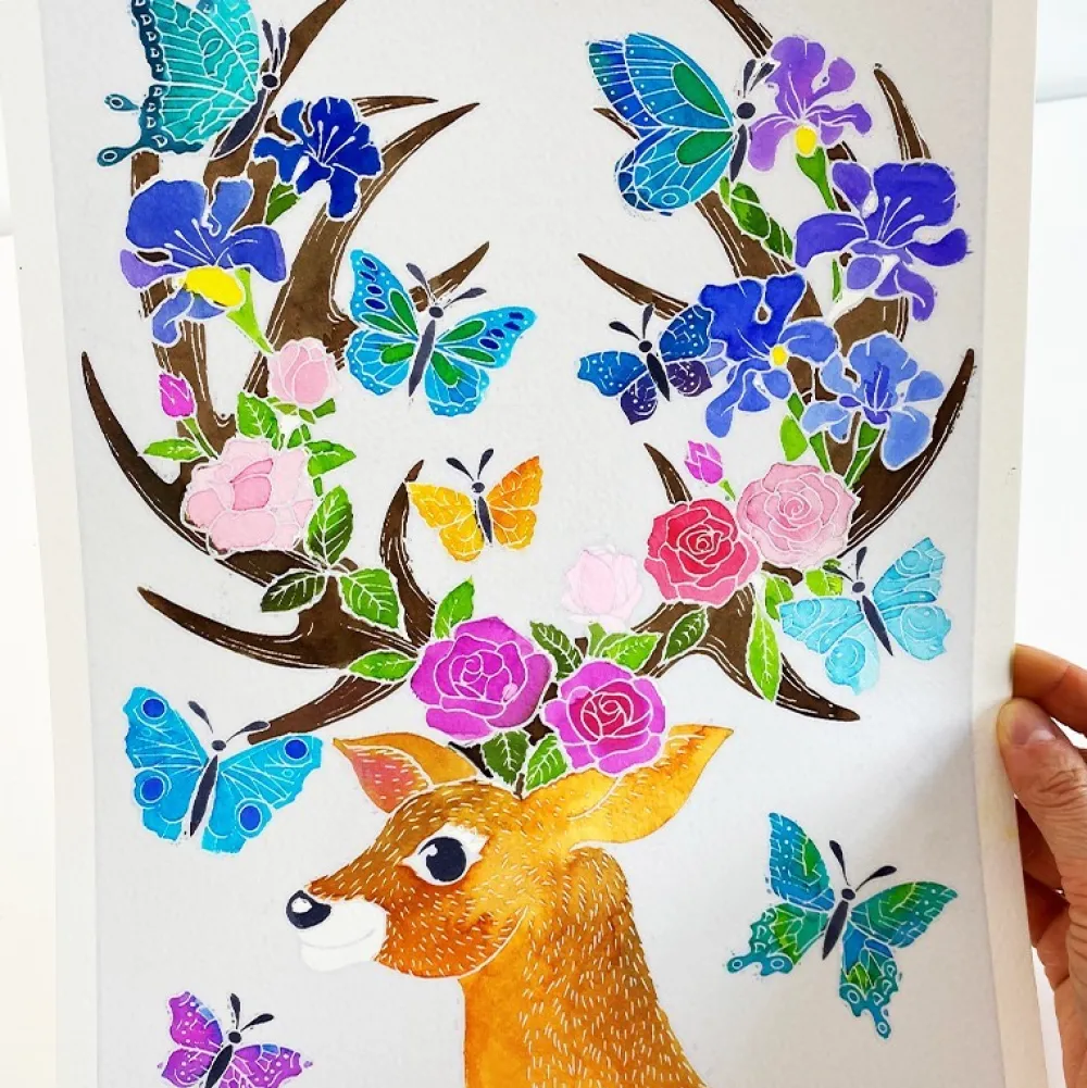 Sentosphère Aquarellum Cervatillos*Niños Kit De Manualidades