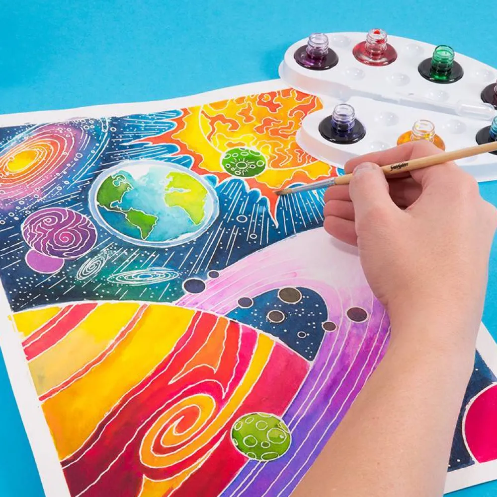 Sentosphère Aquarellum Fluorescente Cosmos*Niños Kit De Manualidades