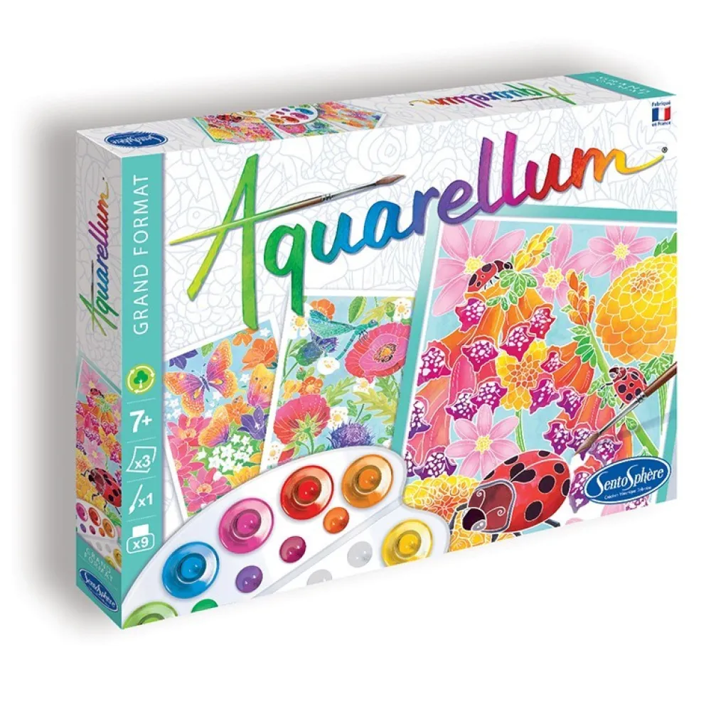 Sentosphère Aquarellum Grand Flores*Niños Kit De Manualidades