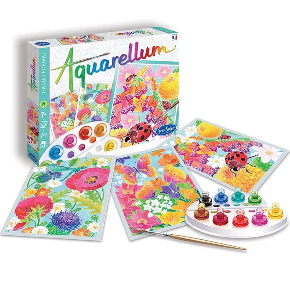Sentosphère Aquarellum Grand Flores*Niños Kit De Manualidades