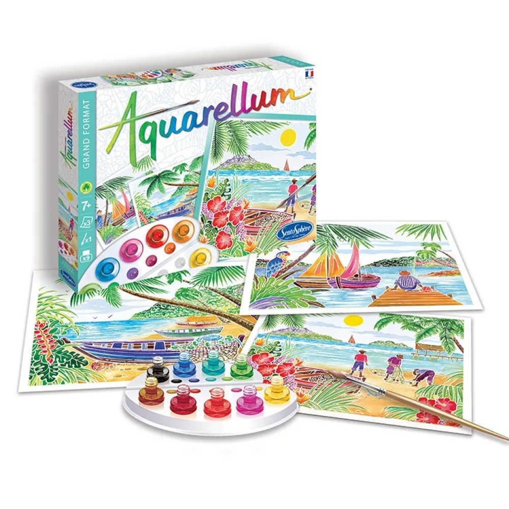 Sentosphère Aquarellum Grand Paisajes tropicales*Niños Kit De Manualidades