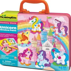 4M Arte para ventanas Unicornios ·*Niños Kit De Manualidades