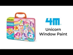 4M Arte para ventanas Unicornios ·*Niños Kit De Manualidades