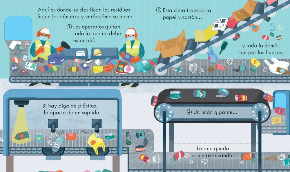 Usborne Así funciona un camión de reciclaje* Libros Con Solapas