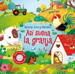 Usborne Así suena la granja*Niños Libros Manipulativos|Libros De Cartoné