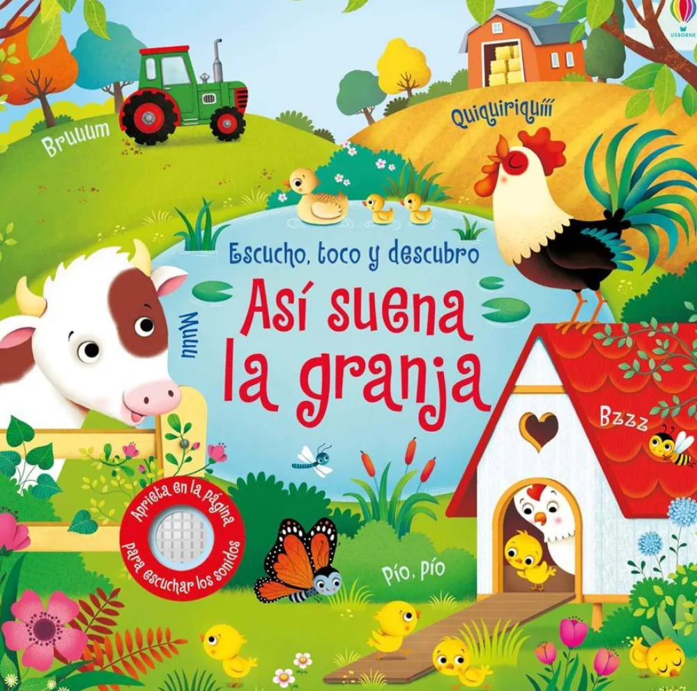 Usborne Así suena la granja*Niños Libros Manipulativos|Libros De Cartoné