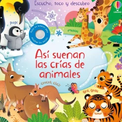 Usborne Así suenan las crías de animales*Niños Libros Musicales Y Con Sonido|Libros Manipulativos