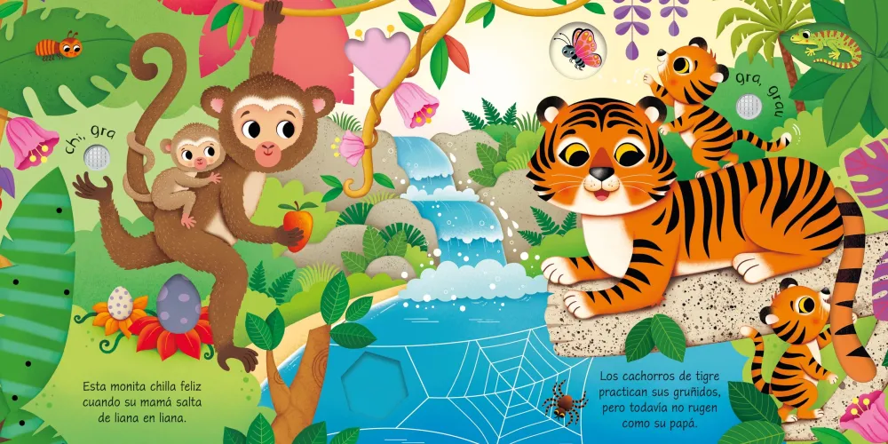 Usborne Así suenan las crías de animales*Niños Libros Musicales Y Con Sonido|Libros Manipulativos