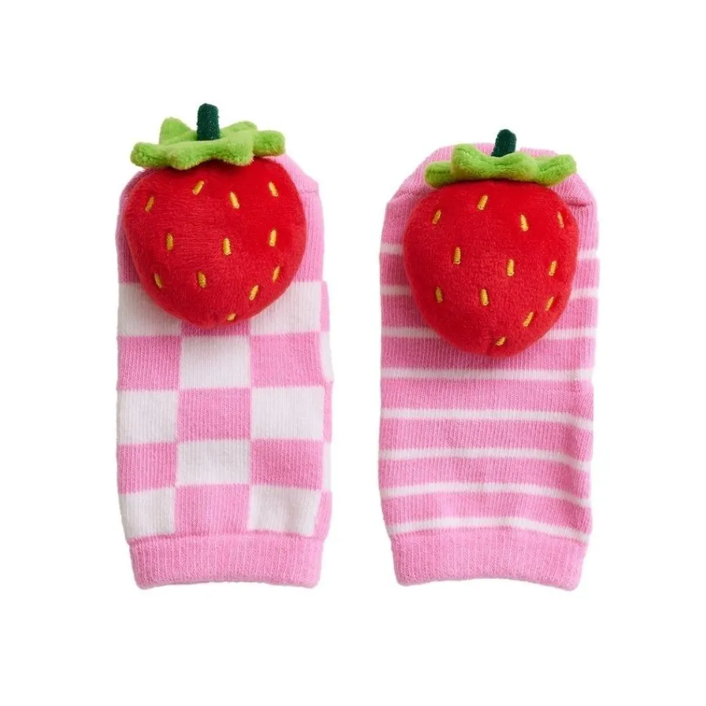 Attipas Stimulation Socks Strawberries*Niños Juguetes De Estimulación Para Bebé|Sonajeros