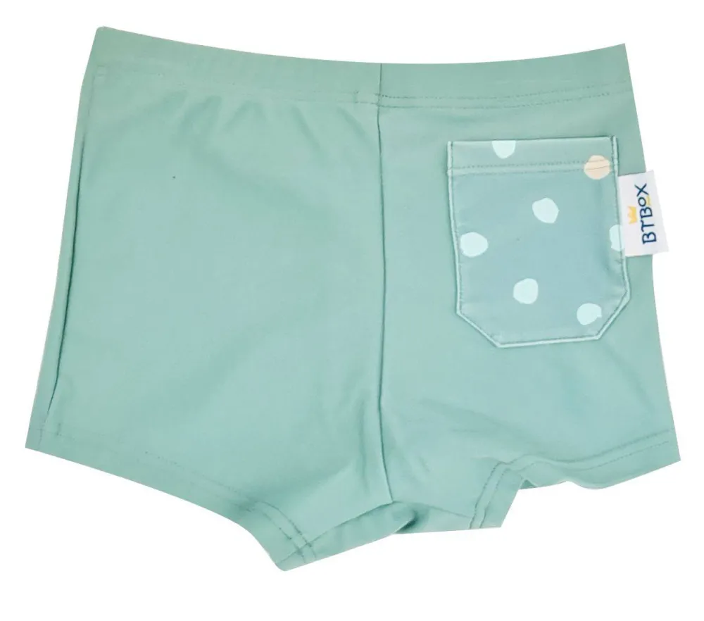 BTBOX Bañador Boxer · Lunares verde*Niños Bañador Para Niños