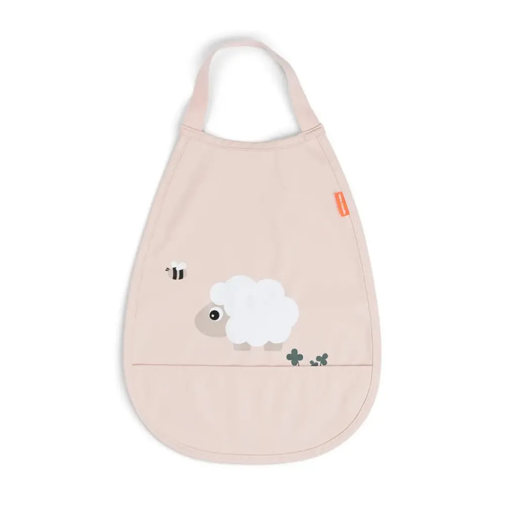 Done by Deer Babero con Goma Tiny farm Powder ·* Baberos·Baberos Plastificados|Baberos Plastificados