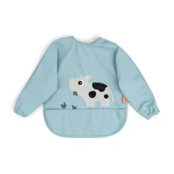 Done by Deer Babero con Mangas Tiny farm Blue ·* Baberos·Baberos Con Mangas|Baberos Con Mangas