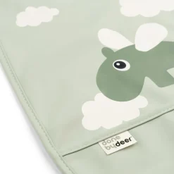 Done by Deer Babero Velcro Happy Clouds Green ·* Baberos·Baberos De Silicona|Baberos De Silicona