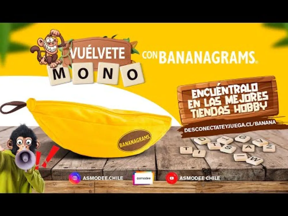 Asmodee Bananagrams ·*Niños Juegos Asmodee|Juegos De Mesa De Viaje