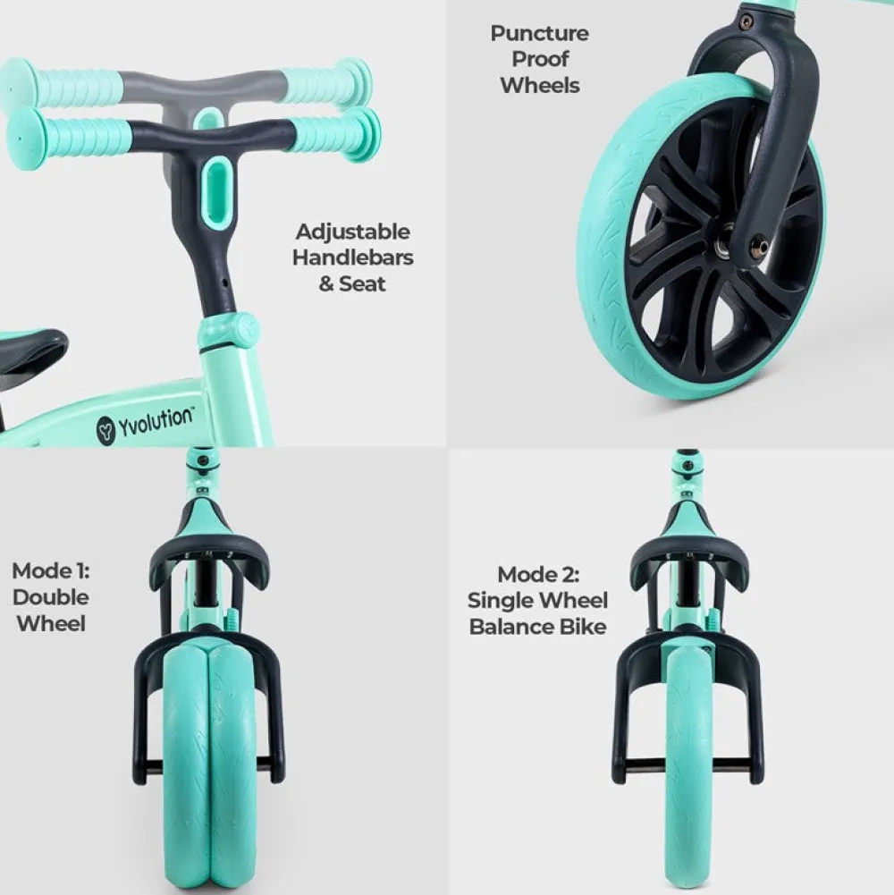 Yvolution Bicicleta equilibrio Velo ·*Niños Triciclos Sin Pedales