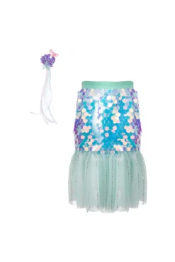 Great Pretenders Bling Bling Falda y diadema Sirena Mint · (4-6 años)*Niños Disfraces Infantiles