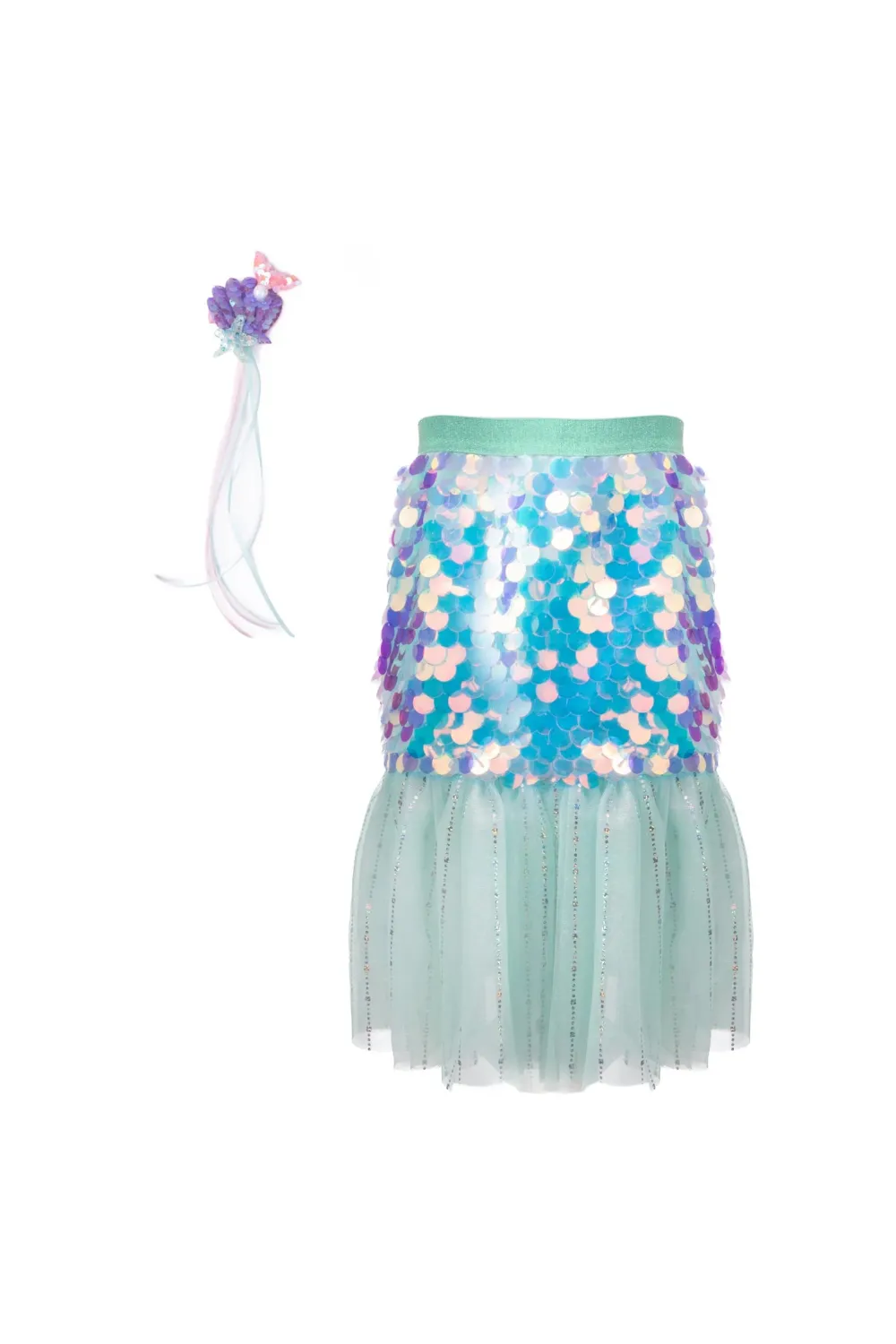Great Pretenders Bling Bling Falda y diadema Sirena Mint · (4-6 años)*Niños Disfraces Infantiles