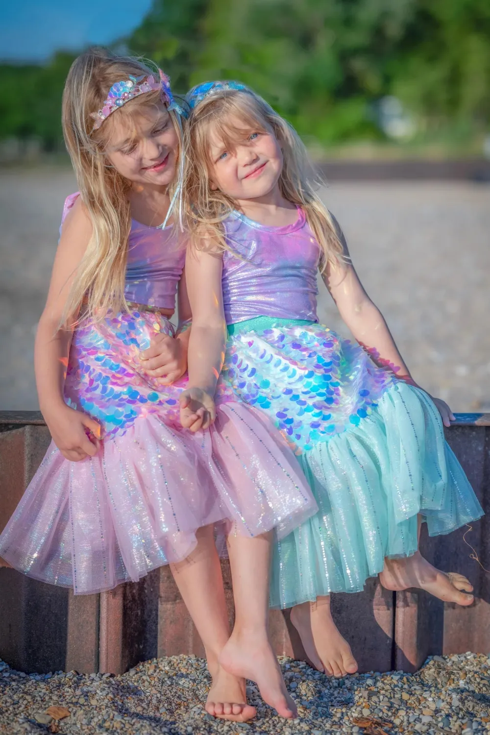Great Pretenders Bling Bling Falda y diadema Sirena Mint · (4-6 años)*Niños Disfraces Infantiles
