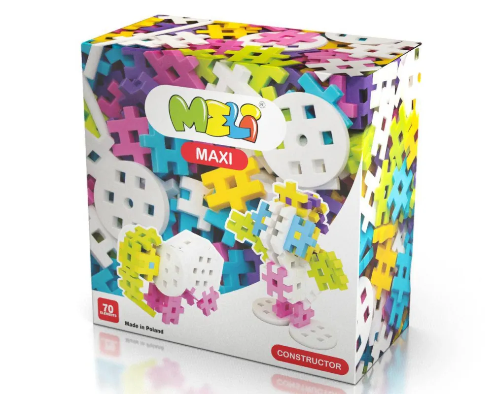 Meli Bloques · Maxi Pastel Constructor 70 piezas*Niños Bloques Meli|Juguetes Y Juegos Motricidad Fina