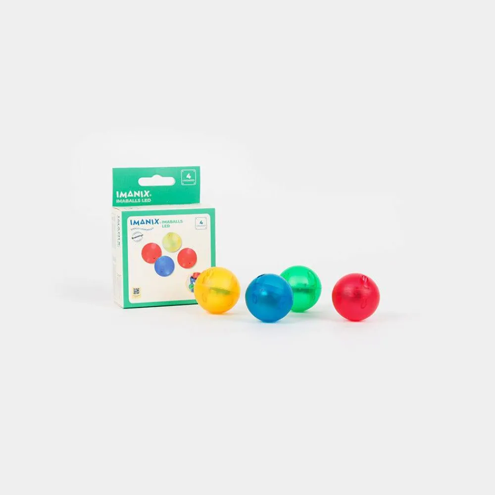 Braintoys Bolas Imaballs set 4 piezas ·*Niños Construcciones Magnéticas