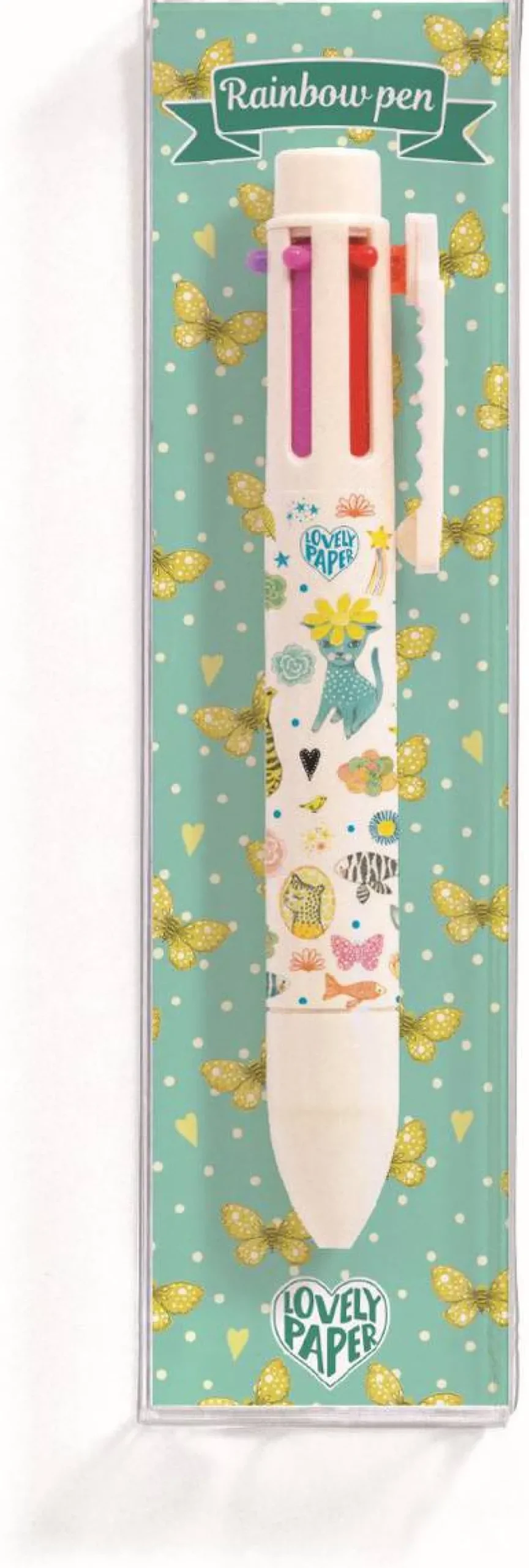 Djeco Bolígrafo de 6 colores Elodie · Lovely Paper*Niños Bolis, Lápices Y Rotus