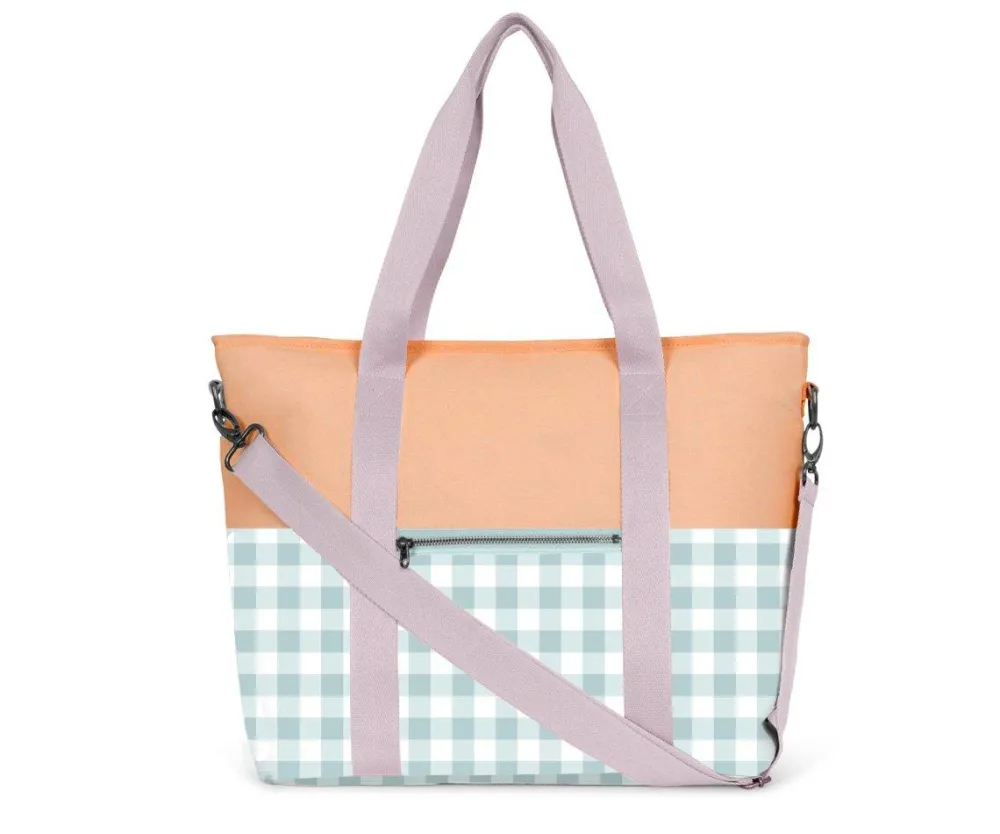 Monnëka Bolso Nevera Stripes Apricot* Mochilas, Cestas Y Bolsos Para Playa Y Piscina