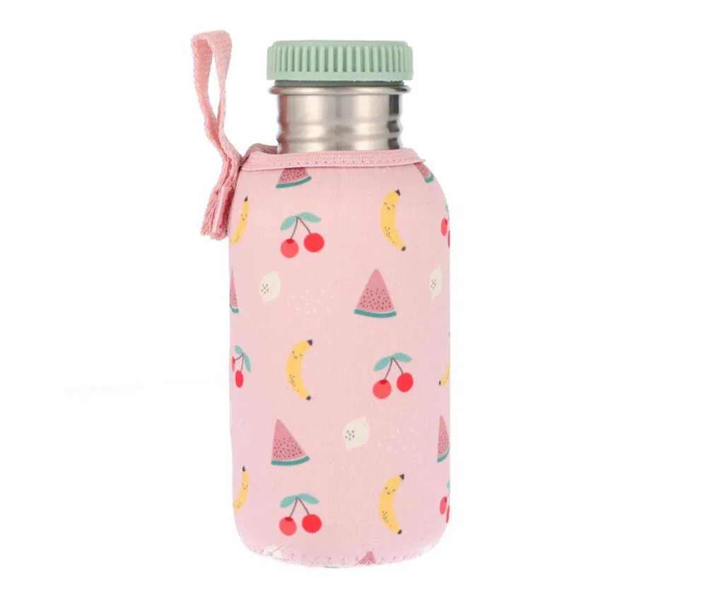 Tutete Botella Acero Funda Fruits 500ml* Botellas De Agua De Acero|Botellas De Agua Para El Cole·Botellas De Acero