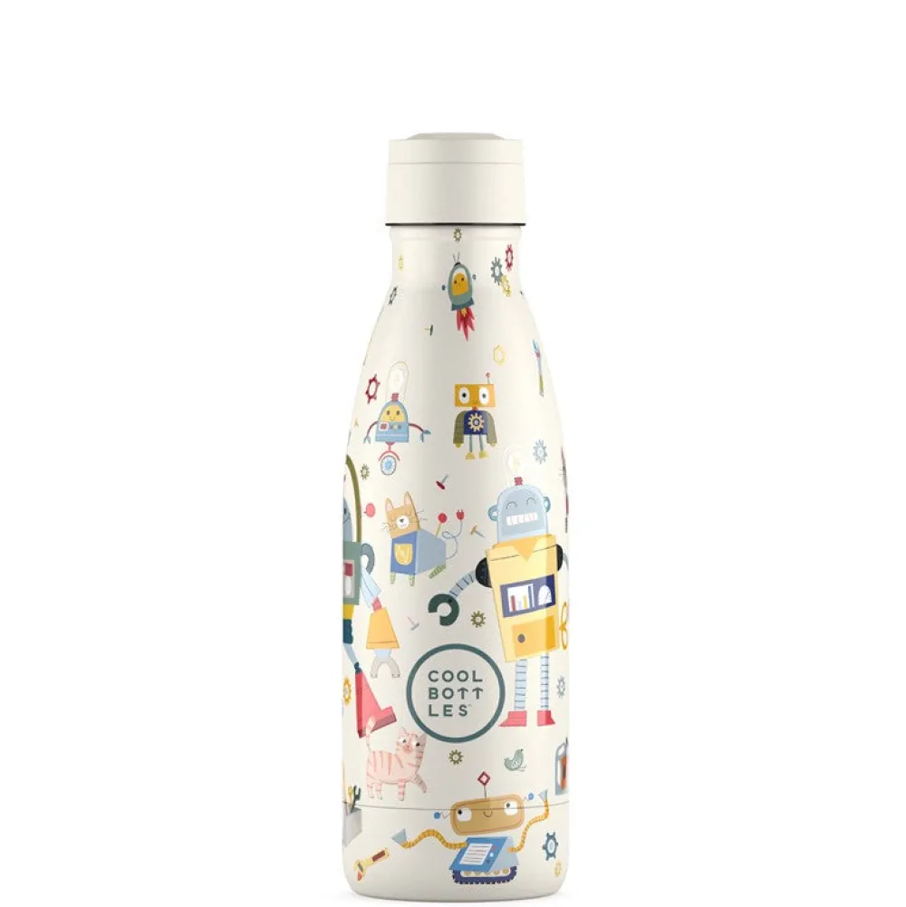 Cool Bottles Botella Acero Messy Robots 350ml ·* Botellas De Agua Termo|Botellas De Agua Para El Cole·Botellas Termo