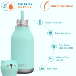 Asobu Botella Bestie Elefante 460ml ·* Botellas De Agua Termo|Botellas De Agua Para El Cole·Botellas Termo
