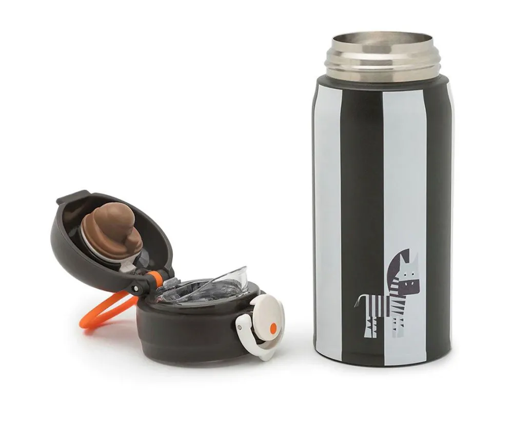 Noui Noui Botella de Acero Térmica Zebra* Botellas De Agua Termo|Botellas De Agua Para El Cole·Botellas Termo