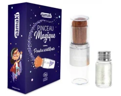 Namaki Brocha & Polvos Brillantes Plata ·*Niños Pintura Facial Para Niños Y Niñas|Disfraces Infantiles