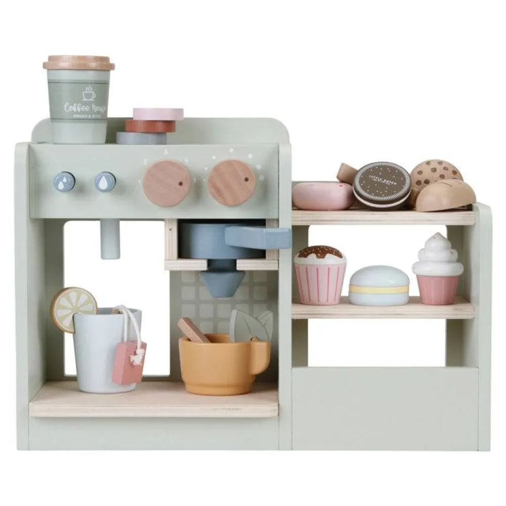 Little Dutch Café Corner Menta ·*Niños Cocinas De Madera Y Accesorios Juguete|Juguetes Waldorf
