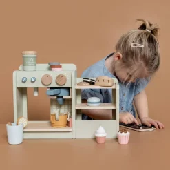 Little Dutch Café Corner Menta ·*Niños Cocinas De Madera Y Accesorios Juguete|Juguetes Waldorf