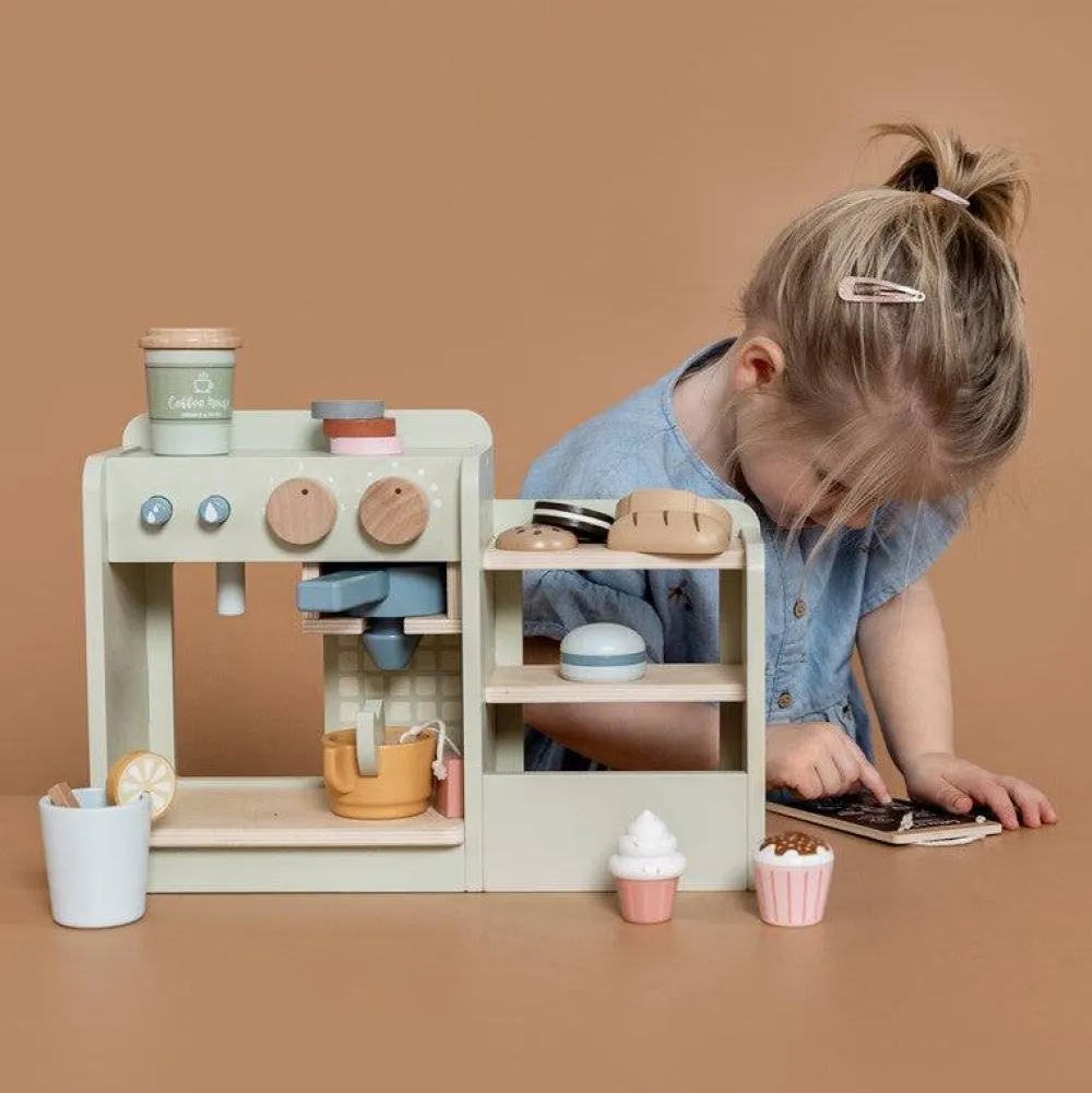 Little Dutch Café Corner Menta ·*Niños Cocinas De Madera Y Accesorios Juguete|Juguetes Waldorf